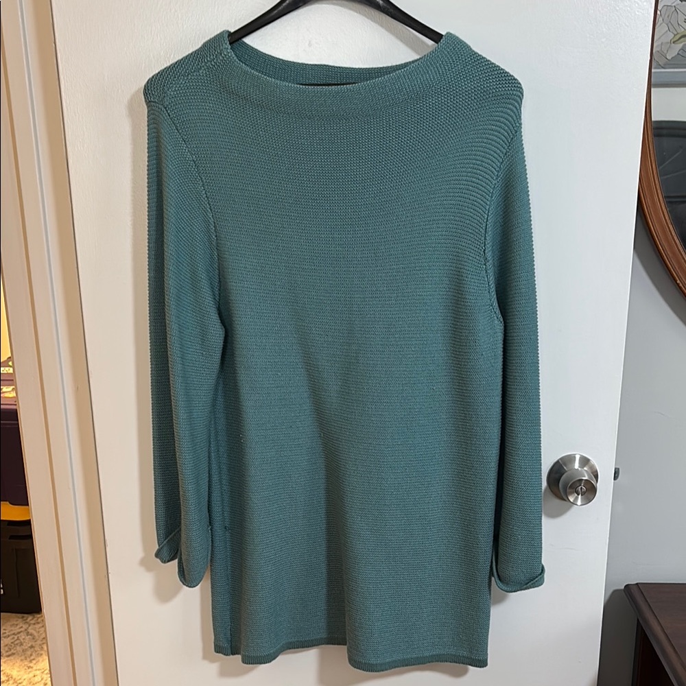Boden Teal Long Sleeve Knit Top
